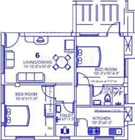 Palace Sai Amruta (2BHK+2T (763 sq ft) 763 sq ft)