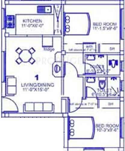 Palace Sai Sudharshana (2BHK+2T (746 sq ft) 746 sq ft)