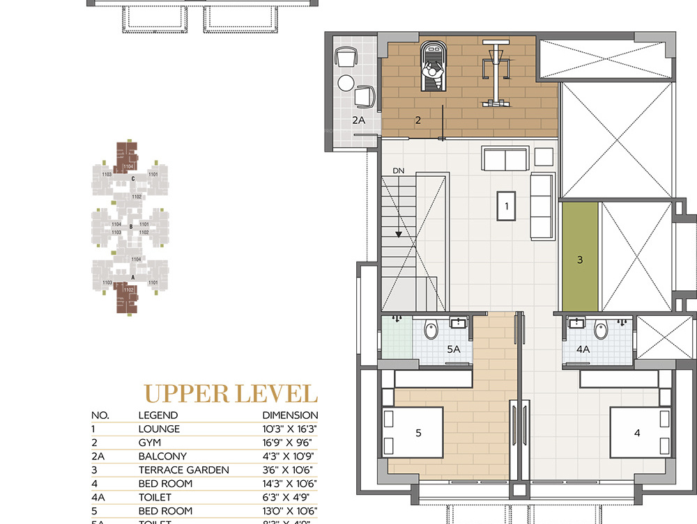 Upper Level Duplex Plan opulence Floor Plan Upper Level Duplex Plan