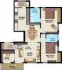 Gatala Sukriti (2BHK+2T (1,100 sq ft) + Study Room 1100 sq ft)