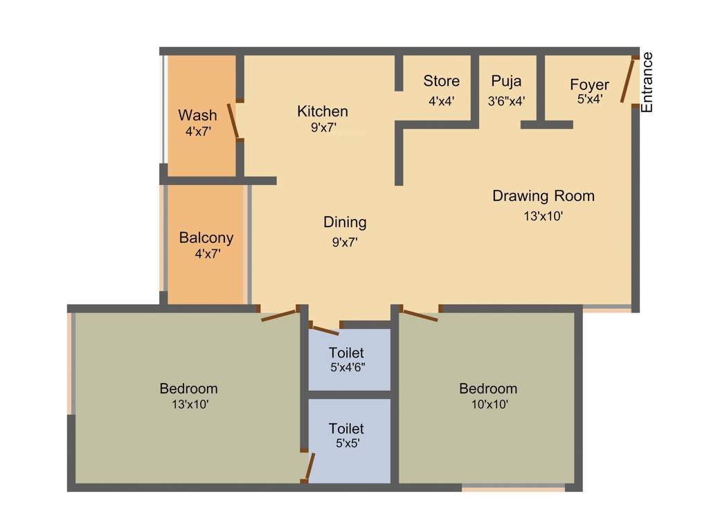 Rajyash Riverium (2BHK+2T (680 sq ft) + Pooja Room 680 sq ft)