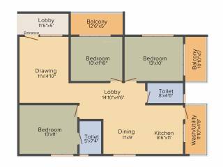 Kumari Amaranthine (3BHK+2T (1,530 sq ft) 1530 sq ft) Kumari Amaranthine (3BHK+2T (1,530 sq ft) 1530 sq ft)