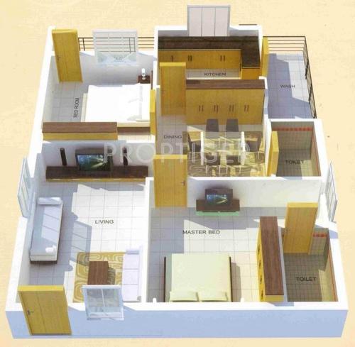 Pujitha Sri Sai Homes (2BHK+2T (1,225 sq ft) 1225 sq ft)