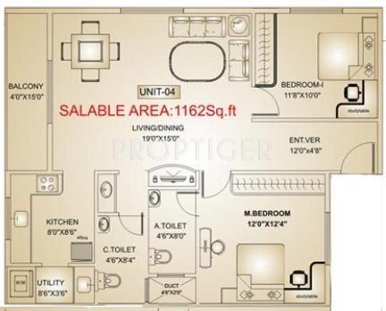 GK Jewel City (2BHK+2T (1,162 sq ft) 1162 sq ft) GK Jewel City (2BHK+2T (1,162 sq ft) 1162 sq ft)