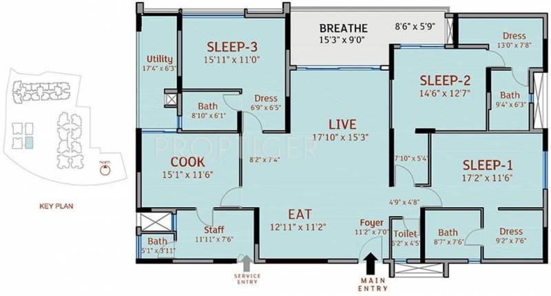 DivyaSree 77 Place (3BHK+5T (3,028 sq ft) + Servant Room 3028 sq ft)