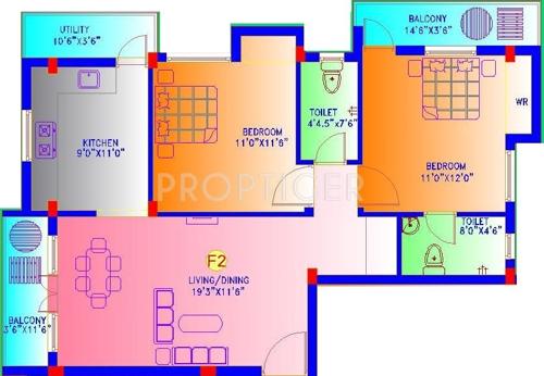 Vertical Guru Kripa Enclave (2BHK+2T (1,150 sq ft) 1150 sq ft)