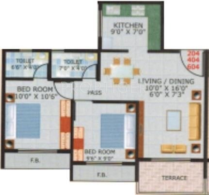 Nms Moreshwar Darshan (2BHK+2T (1,055 sq ft) 1055 sq ft)