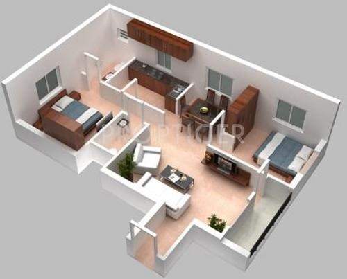 Athreya Shringa (2BHK+2T (912 sq ft) 912 sq ft)