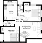 Majestic Swastik (2BHK+2T (935 sq ft) 935 sq ft)