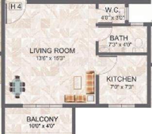 Tirupati Kalash (1BHK+1T (484 sq ft) 484 sq ft)