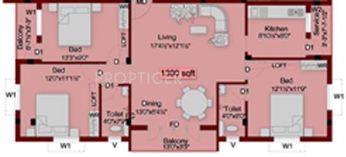 Rajni Kumaaran Villaa (3BHK+2T (1,300 sq ft) 1300 sq ft)