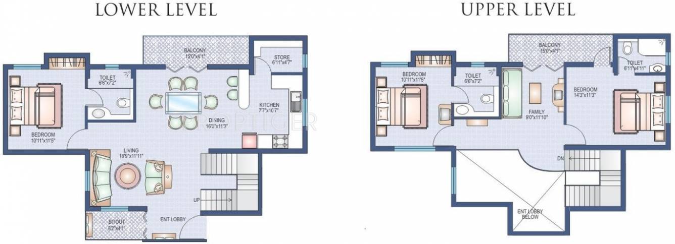 Duo Duo Harmony (3BHK+3T (2,010 sq ft) 2010 sq ft)