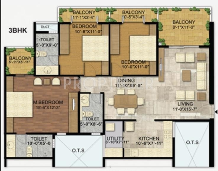 Zed Enclave (3BHK+3T (1,728 sq ft) 1728 sq ft) Zed Enclave (3BHK+3T (1,728 sq ft) 1728 sq ft)