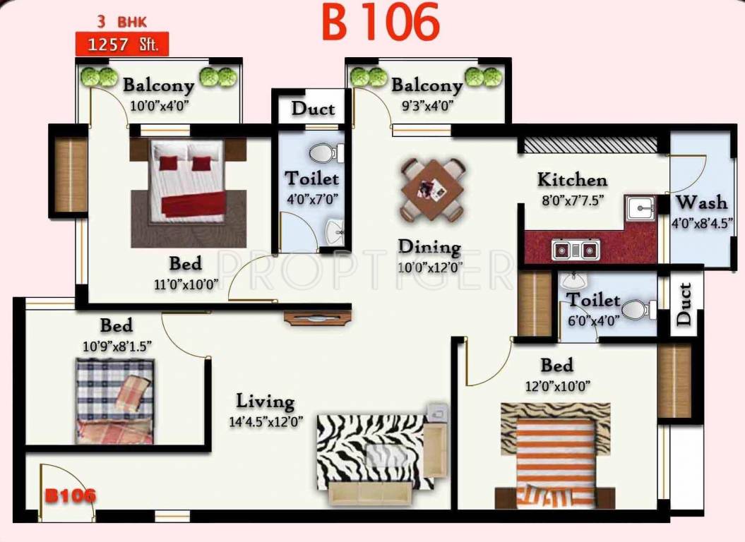 Acacia Shambhavi (3BHK+2T (1,257 sq ft) 1257 sq ft) Acacia Shambhavi (3BHK+2T (1,257 sq ft) 1257 sq ft)