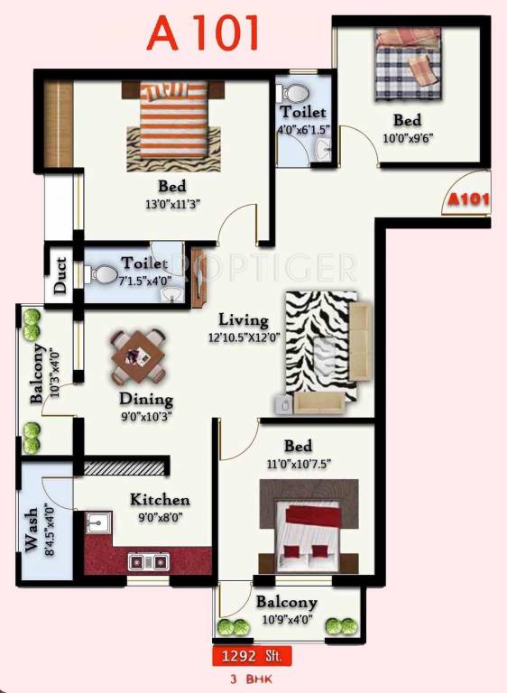 Acacia Shambhavi (3BHK+2T (1,292 sq ft) 1292 sq ft) Acacia Shambhavi (3BHK+2T (1,292 sq ft) 1292 sq ft)