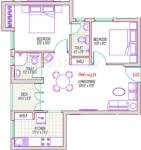 Subiksha Milestone (2BHK+2T (966 sq ft) 966 sq ft)