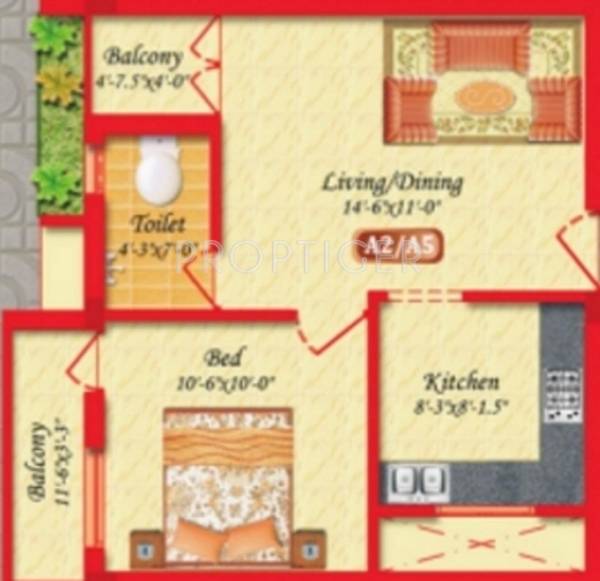 Anitech Enclave (1BHK+1T (563 sq ft) 563 sq ft) Anitech Enclave (1BHK+1T (563 sq ft) 563 sq ft)