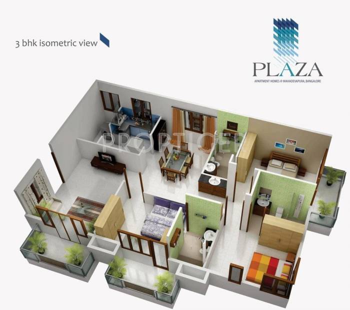 Heritage Plaza (3BHK+3T (1,555 sq ft) 1555 sq ft)