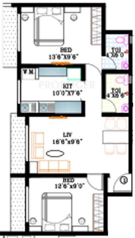 Kabra Nalanda (2BHK+2T (1,050 sq ft) 1050 sq ft) Kabra Nalanda (2BHK+2T (1,050 sq ft) 1050 sq ft)