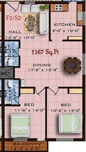 RB Bagyam Nanmangalam (2BHK+2T (1,167 sq ft) 1167 sq ft) RB Bagyam Nanmangalam (2BHK+2T (1,167 sq ft) 1167 sq ft)