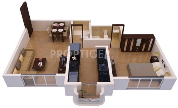 Ecohomes Greens (1BHK+1T (610 sq ft) 610 sq ft)
