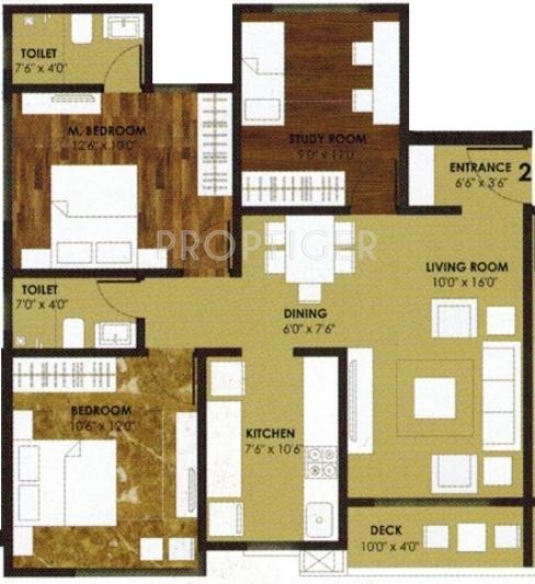 Shamiks Serene (3BHK+3T (980 sq ft) 980 sq ft)