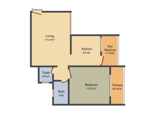 Impact Imperial (1BHK+1T (615 sq ft) 615 sq ft) Impact Imperial (1BHK+1T (615 sq ft) 615 sq ft)