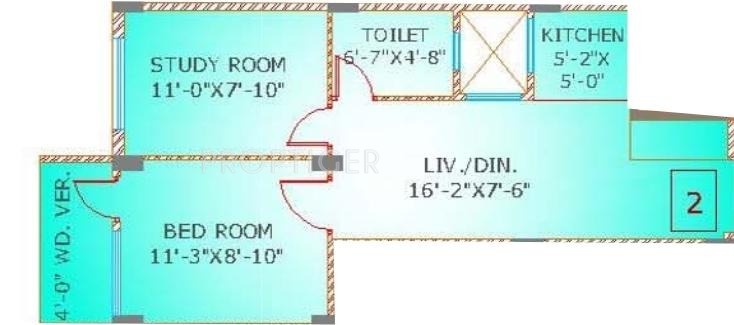 Team Kabya (1BHK+1T (606 sq ft) + Study Room 606 sq ft) Team Kabya (1BHK+1T (606 sq ft) + Study Room 606 sq ft)