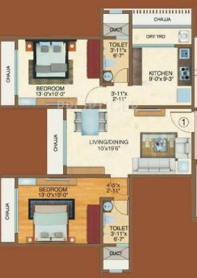 Ornate Rite Celesta (2BHK+2T (1,136 sq ft) 1136 sq ft)