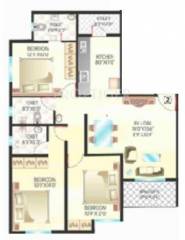 Cosmos Merry Park (3BHK+3T (972 sq ft) 972 sq ft)