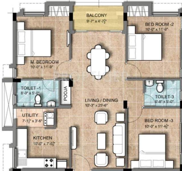 KG Earth Homes (3BHK+2T (1,210 sq ft) 1210 sq ft)