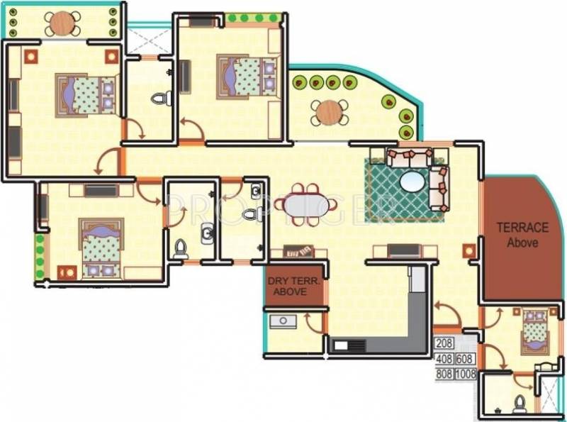 KBD Aurelia (4BHK+4T (1,700 sq ft) + Servant Room 1700 sq ft)