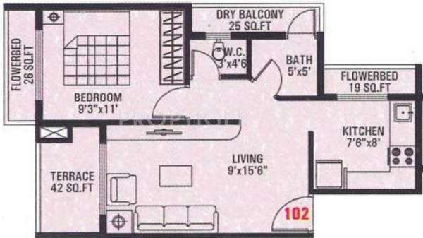 Dolphin Devki Park View (1BHK+1T (756 sq ft) 756 sq ft)