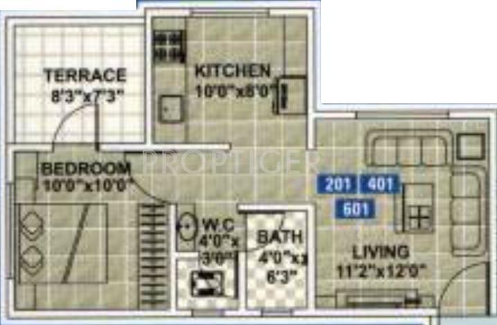 Nirvaan Prakruti Heights (1BHK+1T (574 sq ft) 574 sq ft)