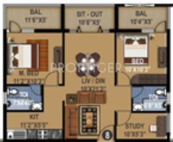 PNR Akruti Homes (2BHK+2T (1,250 sq ft) 1250 sq ft)