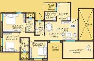Rawat Madhuli (3BHK+3T (1,460 sq ft) 1460 sq ft) Rawat Madhuli (3BHK+3T (1,460 sq ft) 1460 sq ft)
