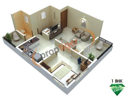 Gawade Emerald Phase II (1BHK+1T (565 sq ft) 565 sq ft)