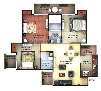 Maxheights Aravali One (3BHK+3T (1,625 sq ft) 1625 sq ft)