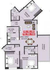 Sai Bhargav Nath Infra Abalone (3BHK+3T (1,353 sq ft) 1353 sq ft)