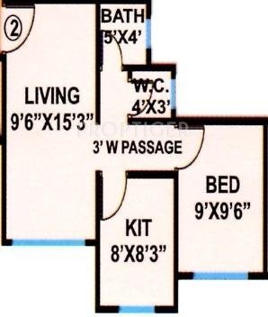 Apex Jyoti Basera (1BHK+1T (550 sq ft) 550 sq ft)