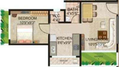 Cosmos Harmony (1BHK+1T (450 sq ft) 450 sq ft)