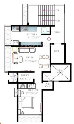 Kabra Nandanwadi (1BHK+1T (750 sq ft) 750 sq ft)