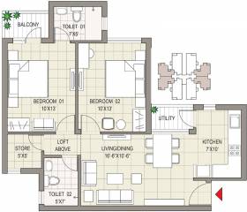 Sushma Joynest MOH 1 (2BHK+2T (1,080 sq ft) 1080 sq ft) Sushma Joynest MOH 1 (2BHK+2T (1,080 sq ft) 1080 sq ft)
