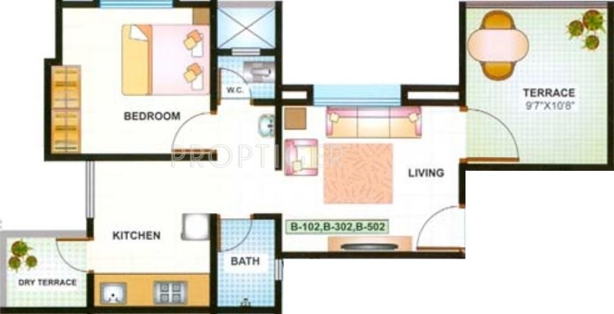 Rama Erande Park (1BHK+1T (659 sq ft) 659 sq ft) Rama Erande Park (1BHK+1T (659 sq ft) 659 sq ft)
