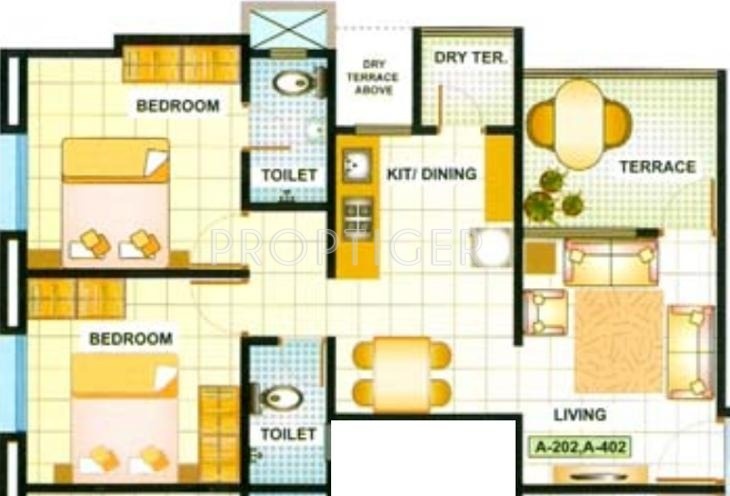 Rama Erande Park (2BHK+2T (897 sq ft) 897 sq ft)