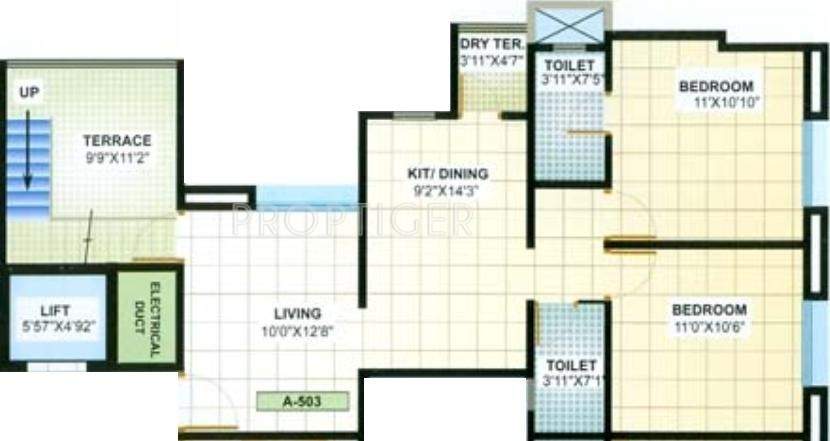Rama Erande Park (2BHK+2T (1,191 sq ft) 1191 sq ft)