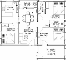CC Jaya Parvat (3BHK+2T (1,030 sq ft) 1030 sq ft) CC Jaya Parvat (3BHK+2T (1,030 sq ft) 1030 sq ft)