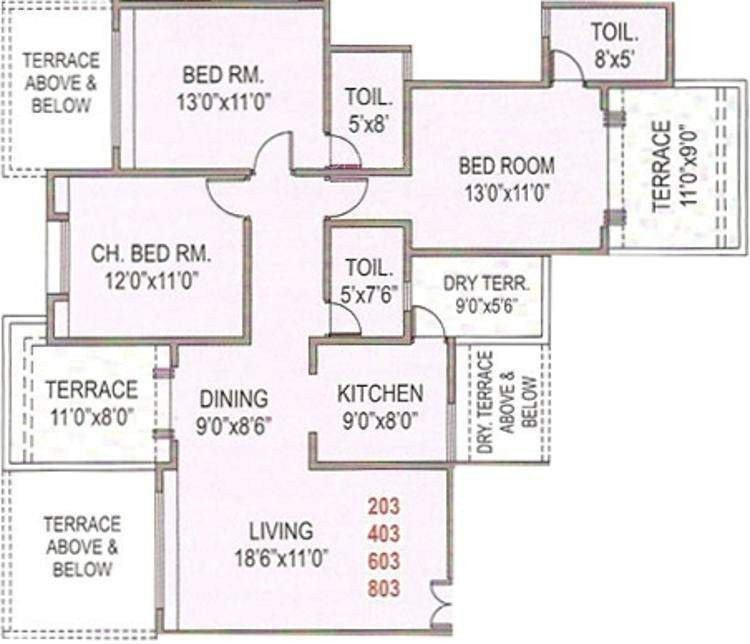 Surana Park Marina (3BHK+3T (1,410 sq ft) 1410 sq ft) Surana Park Marina (3BHK+3T (1,410 sq ft) 1410 sq ft)