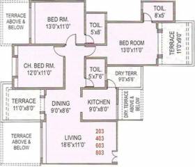 Surana Park Marina (3BHK+3T (1,410 sq ft) 1410 sq ft) Surana Park Marina (3BHK+3T (1,410 sq ft) 1410 sq ft)