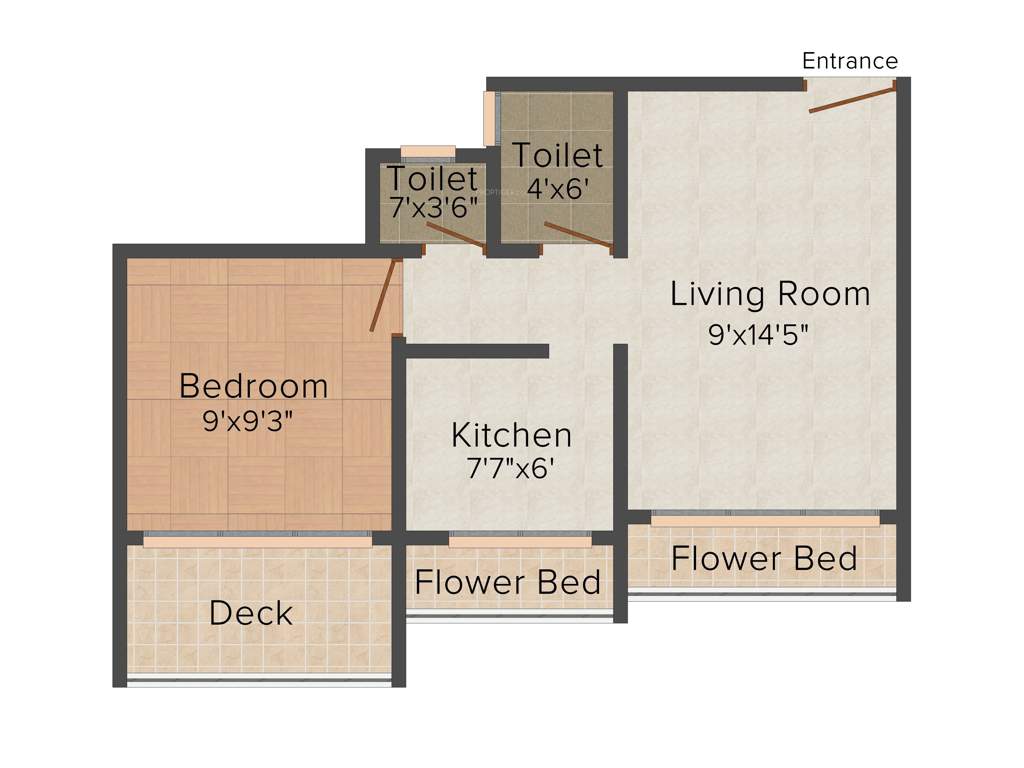 Raj Tulip (1BHK+1T (630 sq ft) 630 sq ft)